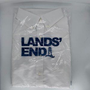 Land's End Women Short Sleeve Oxford Shirt Size 6